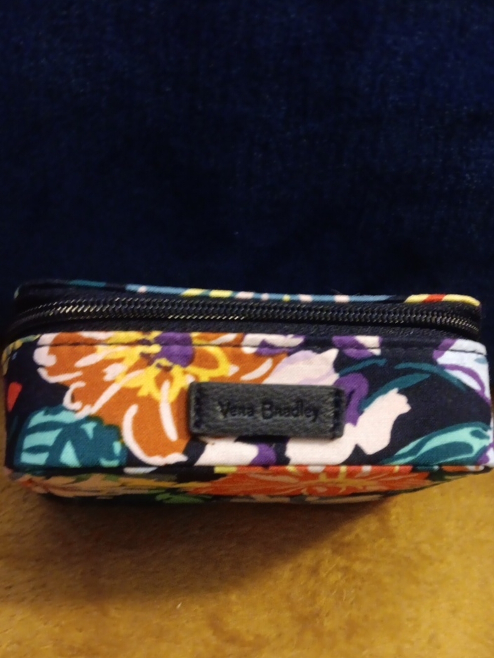 Vera Bradley Floral Zip Cosmetic Pouch - Orange, Purple, Teal, Black, White